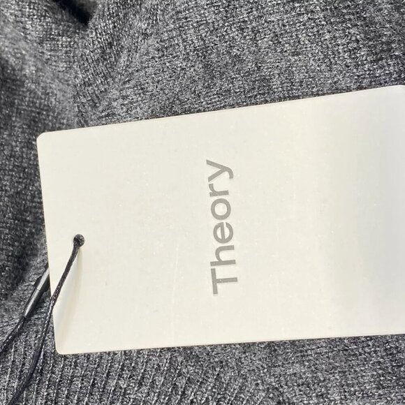 NEW THEORY Mens Sweater Grey Heather Size L Hilles Crewneck Long Sleeve Pullover - Picture 3 of 10